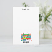 Springkasteel Springkasteel Bal Cute Kinderen Bedankkaart (Staand voorkant)