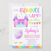 Springkasteel uitnodiging, Springende uitnodiginge Kaart (Voorkant)