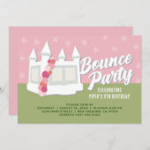 Springkasteel Verjaardagsfeestje Kaart (Voorkant / Achterkant)