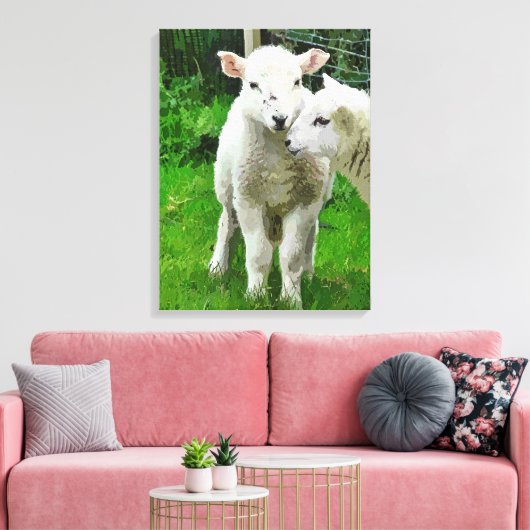 SPRINGLAMBS CANVAS AFDRUK (Insitu (Woonkamer))