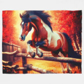 Springpaard Fleece Deken (Voorkant (Horizontaal))