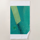 springplank duikt op strandhanddoeken strandlaken (Voorkant)