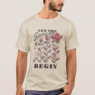 Springroze natuurlende t-shirt