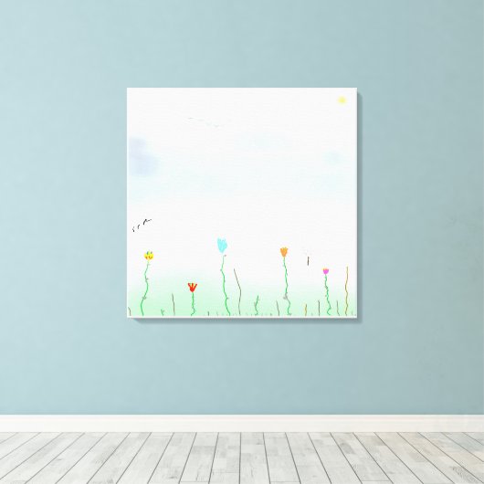 Spring's a-comin'! canvas afdruk (Insitu (Houten vloer))