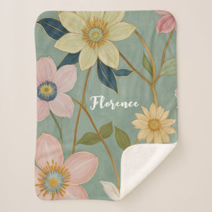 Spring's Gentle Awakening gepersonaliseerd Sherpa Deken