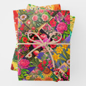 Springs-sets Floral, Mah Jongg en Melange Inpakpapier Vel (In situ)