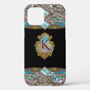 Springsalla Uniek Elegant Koel Monogram iPhone 12 Hoesje