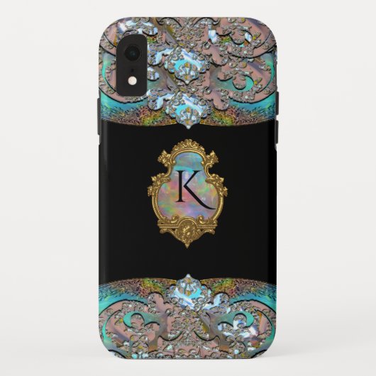Springsalla Unieke elegante koel-monogram VI Case-Mate iPhone Case (Achterkant)