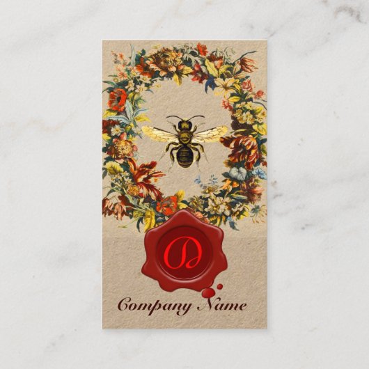 SPRINGSTROMEN HONEY IS BEEKEEPENDE WAX SEAL Kraft Visitekaartje (Achterkant)