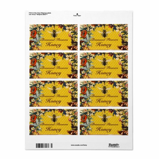 SPRINGSTROMEN HOOGTE, BEEKEEPER ETIKET (Full Sheet)