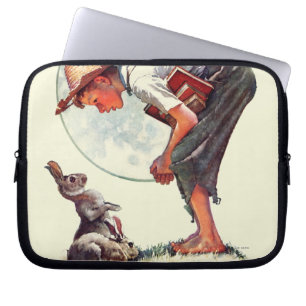 Springtime, 1935 jongen met bunny laptop sleeve