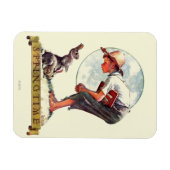 Springtime, 1935 jongen met bunny magneet (Horizontaal)