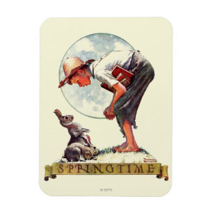 Springtime, 1935 jongen met bunny magneet