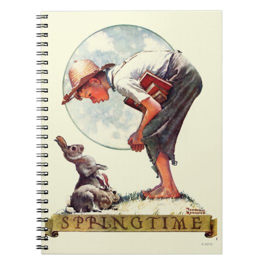 Springtime, 1935 jongen met bunny notitieboek (Voorkant)