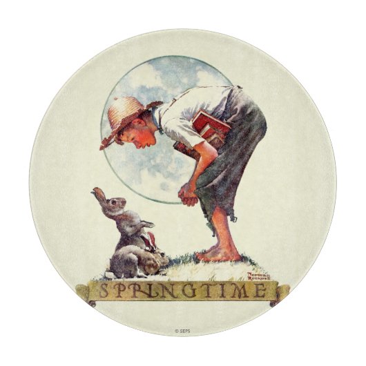 Springtime, 1935 jongen met bunny snijplank (Voorkant)