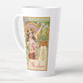 Springtime Art Nouveau Large Latte Mok (Linkerhoek)