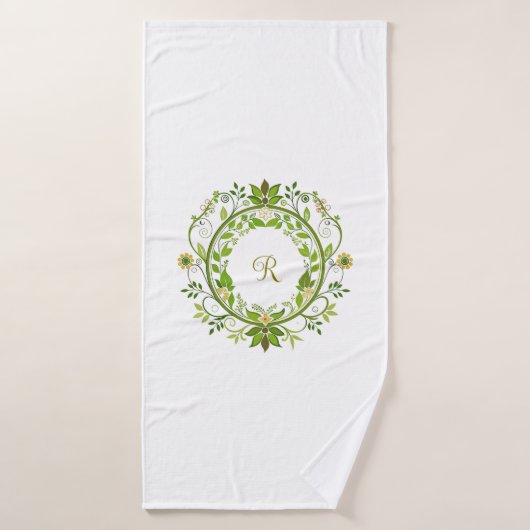 Springtime avec serviette de bain initiale (Serviette de bain)