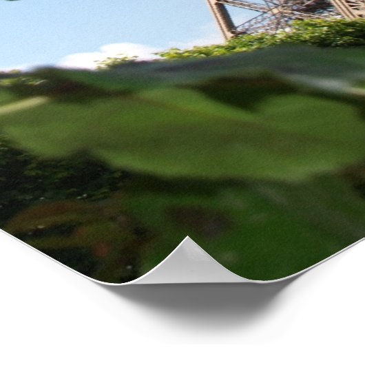 Springtime bij Eiffeltoren Poster (Hoek)