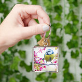 Springtime Bird Monogram Sleutelhanger (Hand)