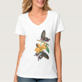 Springtime Bloemen en Vlinders T-shirt (Voorkant)