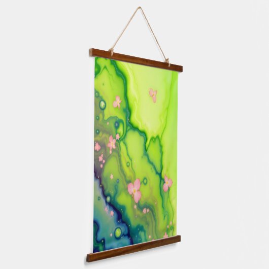 Springtime Bloom Abstract.Kleurrijk Abstract Moder Hangend Wandkleed (Gebogen)