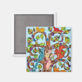 Springtime-boom van het leven magneet (Voorkant / Achterkant)