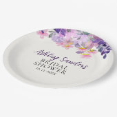 Springtime Bridal Shower with Violet Blooms Papieren Bordje (Gekanteld)