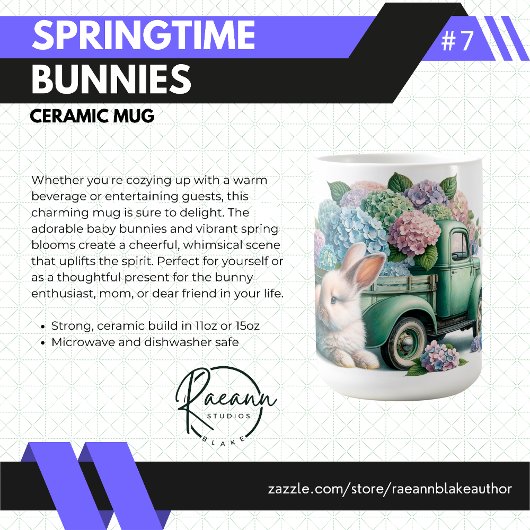 'Springtime Bunnies' Keramische Mok