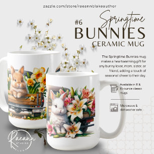 'Springtime Bunnies' Keramische Mok