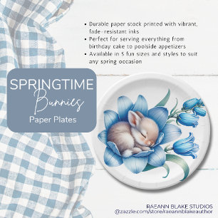 'Springtime Bunnies' Papier Bord