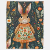 Springtime Bunny Magic  Fleece Blanket Deken (Voorkant)
