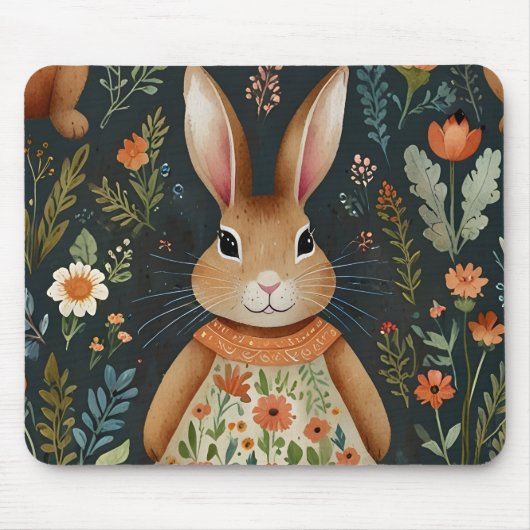Springtime Bunny Magic Mousepad Muismat (Voorkant)