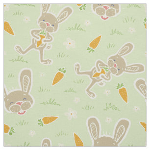 Springtime Bunny Wortelen Stof
