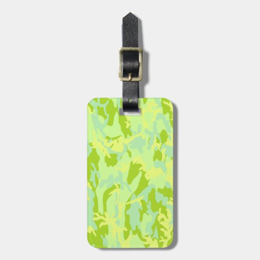 SpringTime Camo Pattern Bagagelabel (Voorkant verticaal)