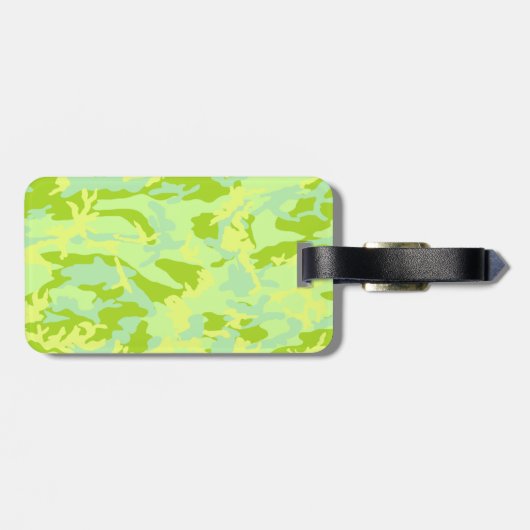 SpringTime Camo Pattern Bagagelabel (Achterkant horizontaal)
