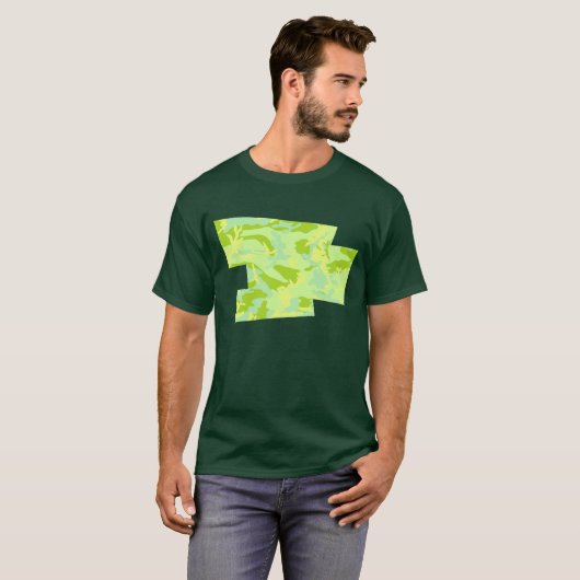 SpringTime Camo Pattern Blown Pixel T-shirt (Voorkant volledig)