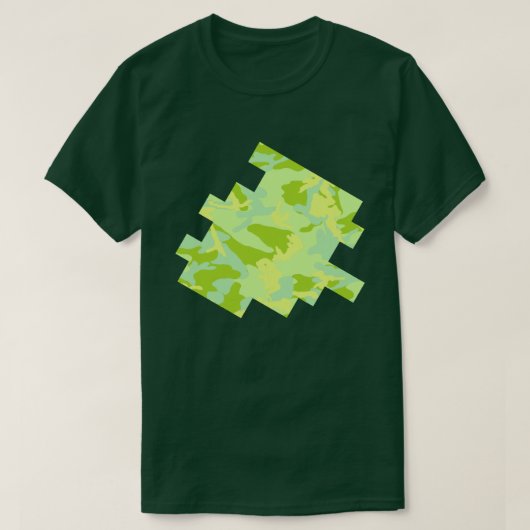 SpringTime Camo Pattern Digital Sketch T-shirt (Design voorkant)