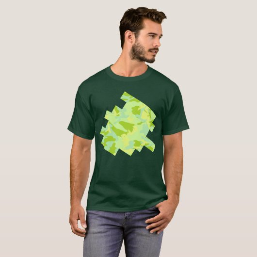SpringTime Camo Pattern Digital Sketch T-shirt (Voorkant volledig)