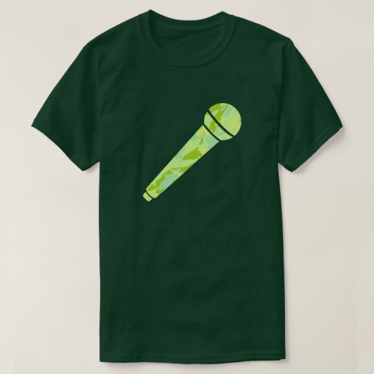 SpringTime Camo Pattern-microfoon T-shirt (Design voorkant)