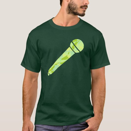 SpringTime Camo Pattern-microfoon T-shirt (Voorkant)