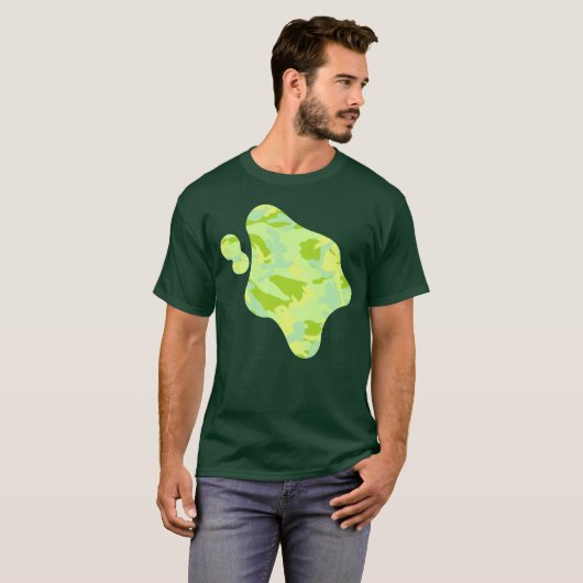 SpringTime Camo Pattern Paint Splat T-shirt (Voorkant volledig)