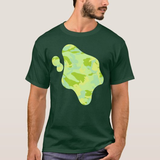 SpringTime Camo Pattern Paint Splat T-shirt (Voorkant)