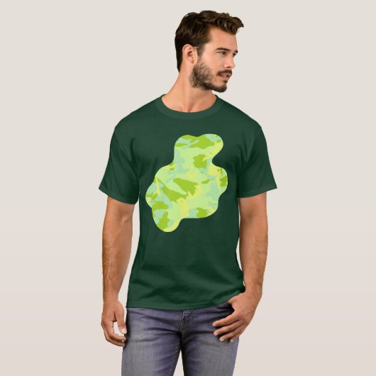 SpringTime Camo Pattern Paint Splat v3 T-shirt (Voorkant volledig)