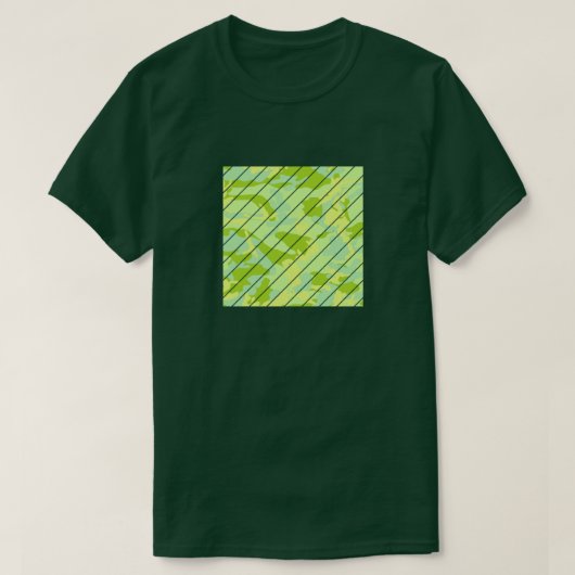 SpringTime Camo Pattern Square Sliced T-shirt (Design voorkant)