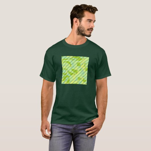 SpringTime Camo Pattern Square Sliced T-shirt (Voorkant volledig)