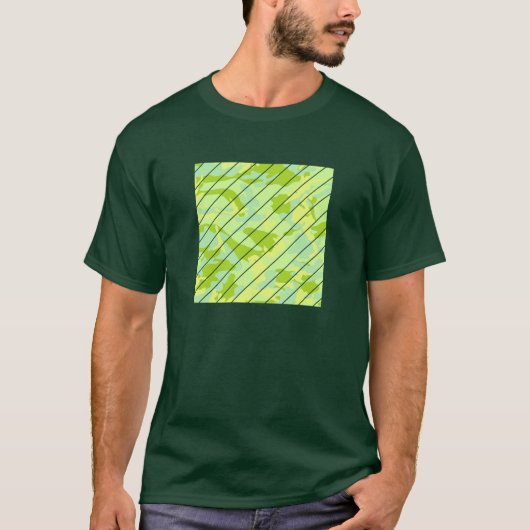 SpringTime Camo Pattern Square Sliced T-shirt (Voorkant)