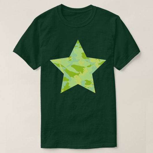 SpringTime Camo Pattern Star T-shirt (Design voorkant)