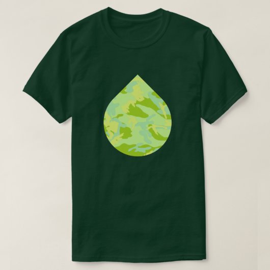 SpringTime Camo Pattern Teardrop T-shirt (Design voorkant)