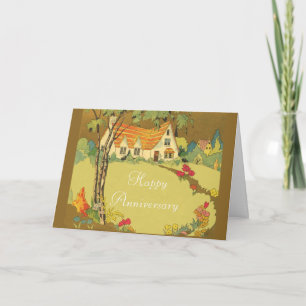 Springtime Cottage Home Kopen Jubileum Kaart