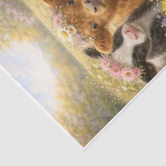 Springtime Cows  Tissuepapier (Detail)